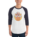 Men's 3/4th Sleeve Raglan T- Shirt - Narendra Modi- Raised Hands
