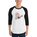 Men's 3/4th Sleeve Raglan T- Shirt - Namo- Drinking Chai- Cartoon