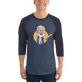 Men's 3/4th Sleeve Raglan T- Shirt - Narendra Modi- Angry