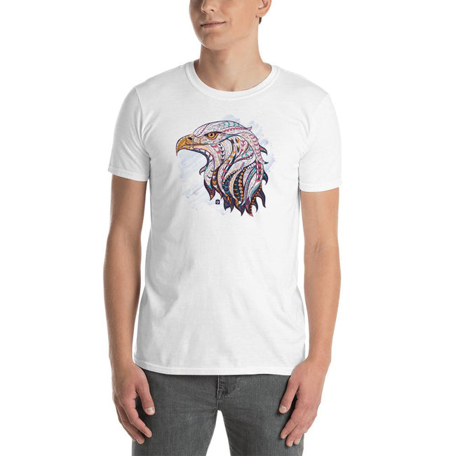 Men's Round Neck T Shirt - Eagle Doodle- Color