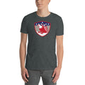 Men's Round Neck T Shirt - Bald Eagle in Shield, Retro design