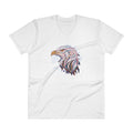 Men's V- Neck T Shirt - Eagle Doodle- Color
