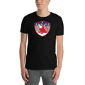 Men's Round Neck T Shirt - Bald Eagle in Shield, Retro design