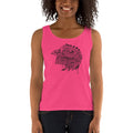 Women's Missy Fit Tank top - Eagle Doodle- Black & White