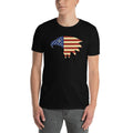 Men's Round Neck T Shirt - Eagle- American Flag design