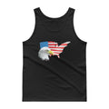 Men's Classic Tank Top - Eagle- USA Map with Flag