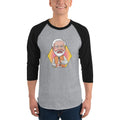 Men's 3/4th Sleeve Raglan T- Shirt - Narendra Modi- Peaceful