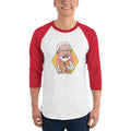 Men's 3/4th Sleeve Raglan T- Shirt - Narendra Modi- Peaceful