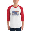 Men's 3/4th Sleeve Raglan T- Shirt - American