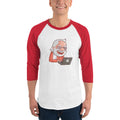 Men's 3/4th Sleeve Raglan T- Shirt - Narendra Modi- Laptop Cartoon