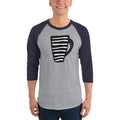 Men's 3/4th Sleeve Raglan T- Shirt - Coffee Mug