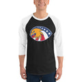 Men's 3/4th Sleeve Raglan T- Shirt - 6 Stars in a circle- Eagle Design