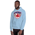 Unisex Hooded Sweatshirt - Bald Eagle in Shield, Retro design