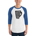 Men's 3/4th Sleeve Raglan T- Shirt - Coffee Mug