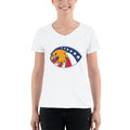 Women's V-Neck T-shirt - 6 Stars in a circle- Eagle Design
