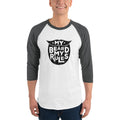 Men's 3/4th Sleeve Raglan T- Shirt - My Beard My Rules
