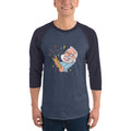 Men's 3/4th Sleeve Raglan T- Shirt - Narendra Modi- Party Popper