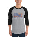 Men's 3/4th Sleeve Raglan T- Shirt - American