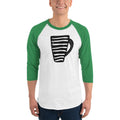Men's 3/4th Sleeve Raglan T- Shirt - Coffee Mug