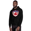 Unisex Hooded Sweatshirt - Bald Eagle in Shield, Retro design