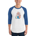 Men's 3/4th Sleeve Raglan T- Shirt - Namo- Cartoon -Thumbs up