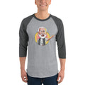 Men's 3/4th Sleeve Raglan T- Shirt - Narendra Modi- Angry