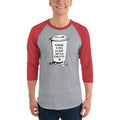 Men's 3/4th Sleeve Raglan T- Shirt - Good days start with coffee- Takeaway cup