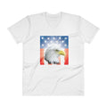 Men's V- Neck T Shirt - Shining- Eagle & Star Spangled Banner