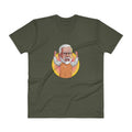 Men's V- Neck T Shirt - Narendra Modi- Raised Hands
