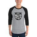 Men's 3/4th Sleeve Raglan T- Shirt - My Beard My Rules