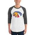 Men's 3/4th Sleeve Raglan T- Shirt - 6 Stars in a circle- Eagle Design