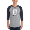 Men's 3/4th Sleeve Raglan T- Shirt - Good days start with coffee- Takeaway cup