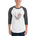 Men's 3/4th Sleeve Raglan T- Shirt - Narendra Modi- Party Popper