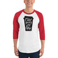 Men's 3/4th Sleeve Raglan T- Shirt - Start your day with coffee