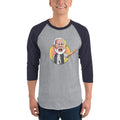 Men's 3/4th Sleeve Raglan T- Shirt - Narendra Modi- Angry
