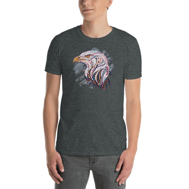 Men's Round Neck T Shirt - Eagle Doodle- Color
