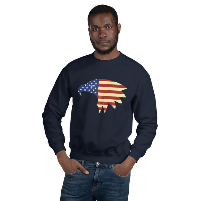 Unisex Crewneck Sweatshirt - Eagle- American Flag design