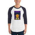 Men's 3/4th Sleeve Raglan T- Shirt - Onam- Dancers of Kerala