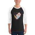 Men's 3/4th Sleeve Raglan T- Shirt - Narendra Modi- Party Popper