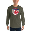 Men's Long Sleeve T-Shirt - Bald Eagle in Shield, Retro design