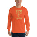 Men's Long Sleeve T-Shirt - Life begins after coffee