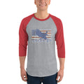 Men's 3/4th Sleeve Raglan T- Shirt - American
