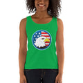 Women's Missy Fit Tank top - Eagle- US Flag Backdrop