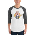Men's 3/4th Sleeve Raglan T- Shirt - Narendra Modi- Angry