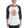 Men's 3/4th Sleeve Raglan T- Shirt - Narendra Modi- Peaceful