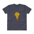 Men's V- Neck T Shirt - Coffee is always a good idea- bulb