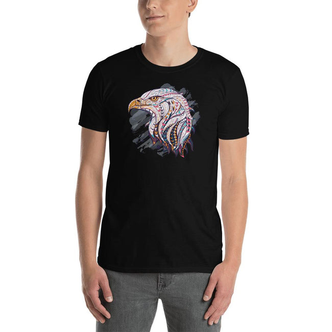 Men's Round Neck T Shirt - Eagle Doodle- Color