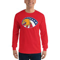 Men's Long Sleeve T-Shirt - 6 Stars in a circle- Eagle Design
