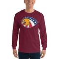 Men's Long Sleeve T-Shirt - 6 Stars in a circle- Eagle Design