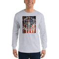 Men's Long Sleeve T-Shirt - Proud to be an American- Eagle & Flag
